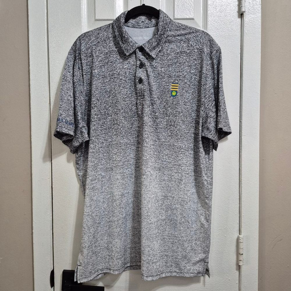 Men's SPORT-TEK Gray Black Ombre Polo Shirt L